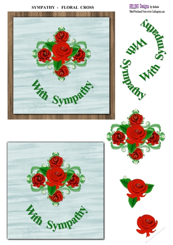 Sympathy - Floral Cross