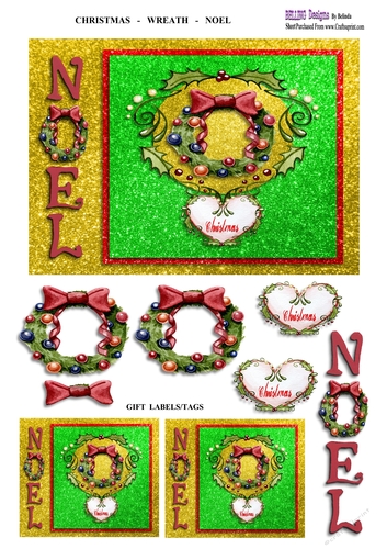Christmas - Wreath - Noel