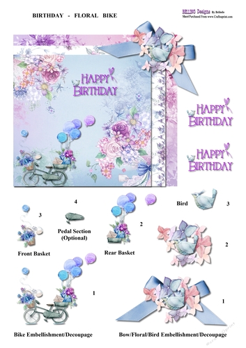 Birthday - Floral Bike
