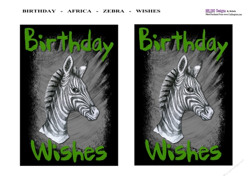 Birthday - Africa - Zebra - Wishes