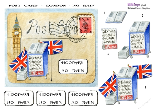 Post Card - London - No Rain