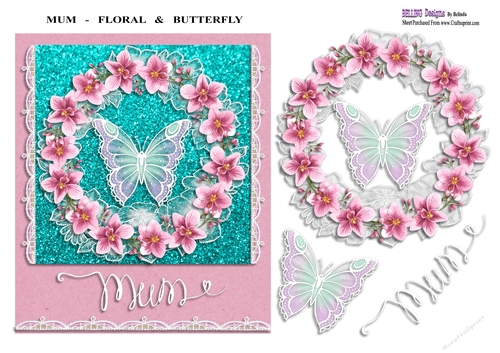Mum - Floral & Butterfly