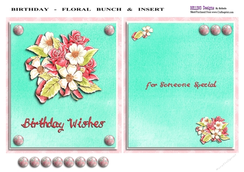 Birthday - Floral Bunch & Insert