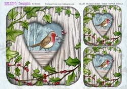 Christmas - Heart Framed Robin