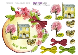 New Home - Floral Framed House