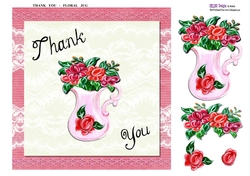 Thank You - Floral Jug