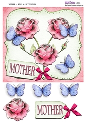 Mother - Roses & Butterflies