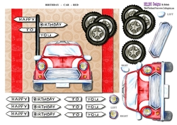 Birthday - Car - Red