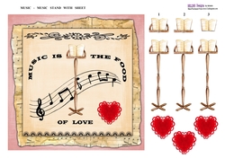 Music - Music Stand With Sheet Music