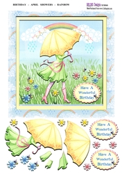 Birthday - April Showers - Rainbow