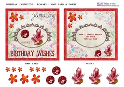 Birthday - Gemstone - January - Main Card & Insert
