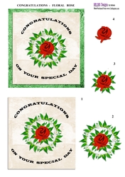 Congratulations - Floral Rose