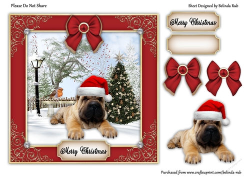 Christmas Dog11 Quick Card