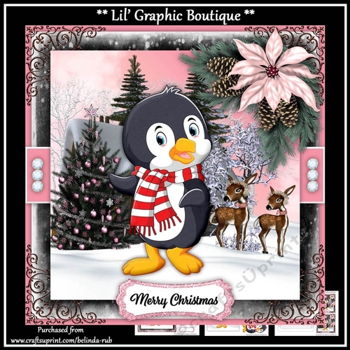 Christmas Penguin1 Mini Card Kit