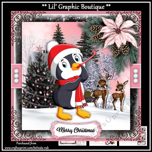 Christmas Penguin2 Mini Card Kit