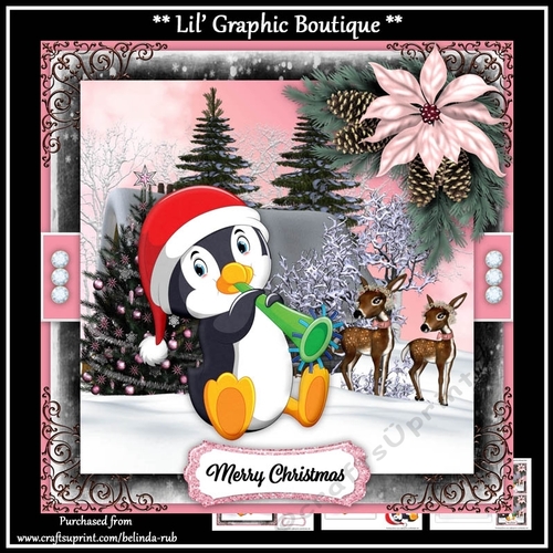 Christmas Penguin4 Mini Card Kit