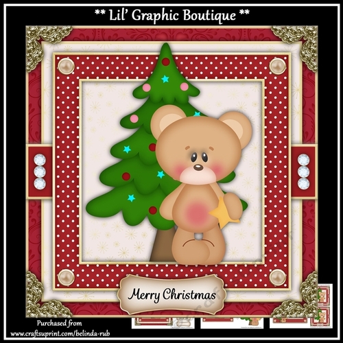 Beary Christmas1 Mini Card Kit