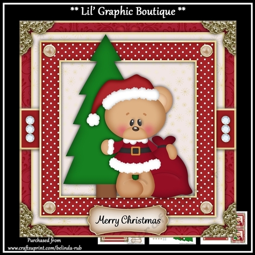 Beary Christmas3 Mini Card Kit