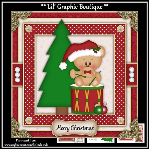 Beary Christmas4 Mini Card Kit