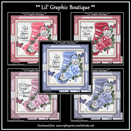 Floral Boot Bumper Card Kit2