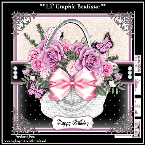 Birthday Basket5 Mini Card Kit