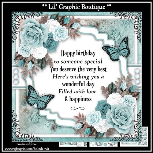 Birthday Floral5 Mini Card Kit