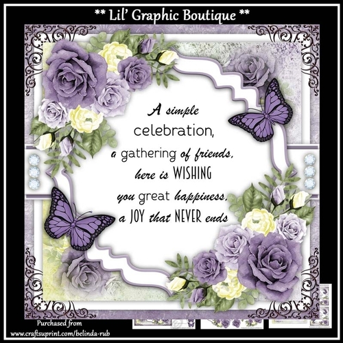 Birthday Floral6 Mini Card Kit