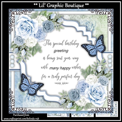 Birthday Floral10 Mini Card Kit
