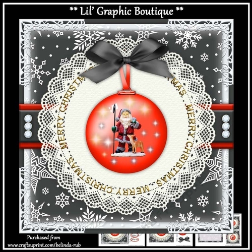 Christmas Bauble2 Mini Card Kit