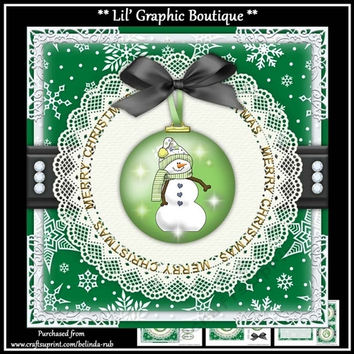 Christmas Bauble3 Mini Card Kit