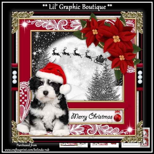 Doggy Christmas1 Mini Card Kit