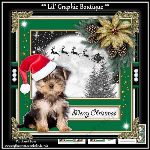 Doggy Christmas2 Mini Card Kit