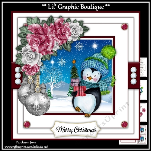 Penguin Christmas2 Mini Card Kit