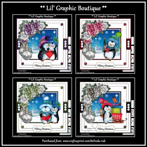 Penguin Christmas Bumper Card Kit