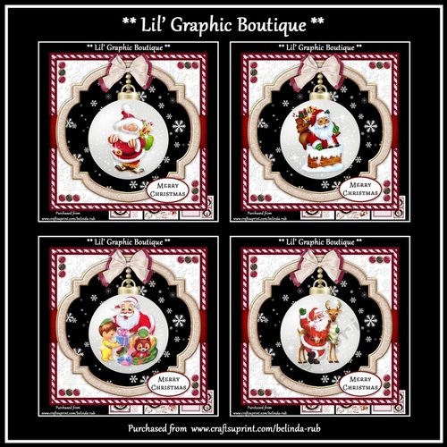 Santa Bauble Bumper Card Kit1