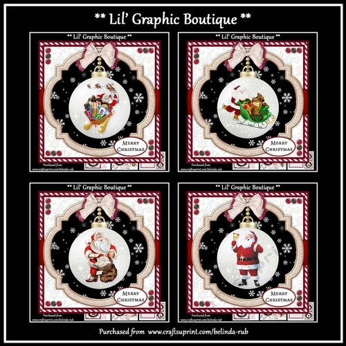 Santa Bauble Bumper Card Kit2