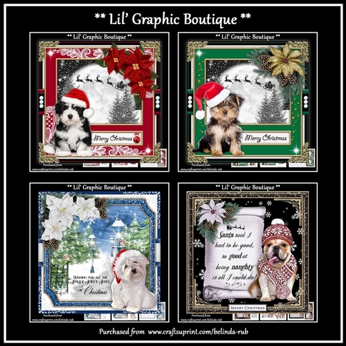 Doggy Christmas Bumper Card Kit