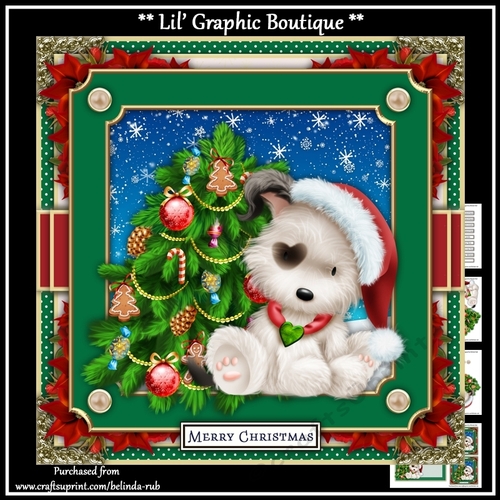 Doggy Christmas5 Mini Card Kit