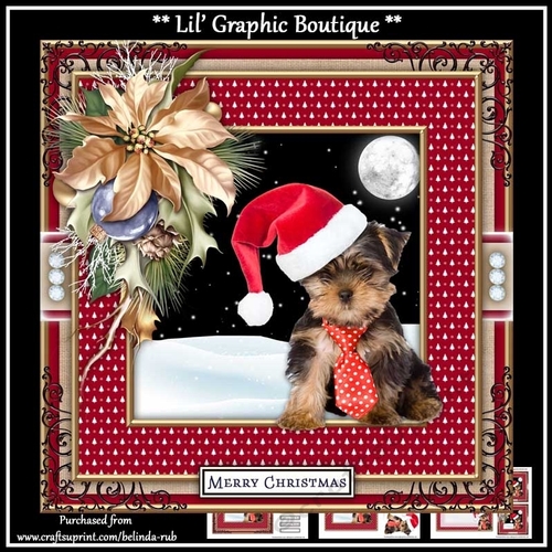 Doggy Christmas6 Mini Card Kit