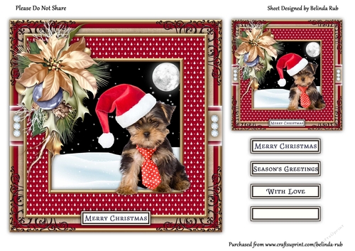 Doggy Christmas6 Quick Card