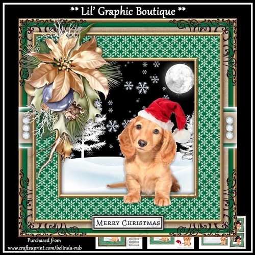 Doggy Christmas7 Mini Card Kit