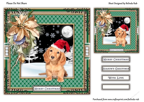 Doggy Christmas7 Quick Card
