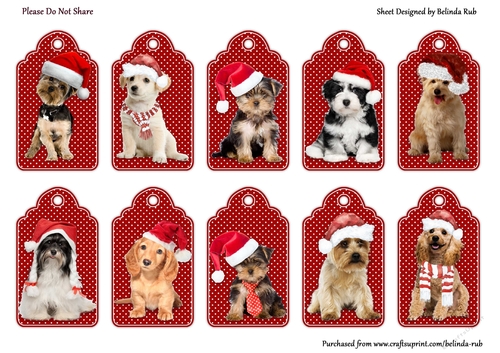 Christmas Doggy Tags