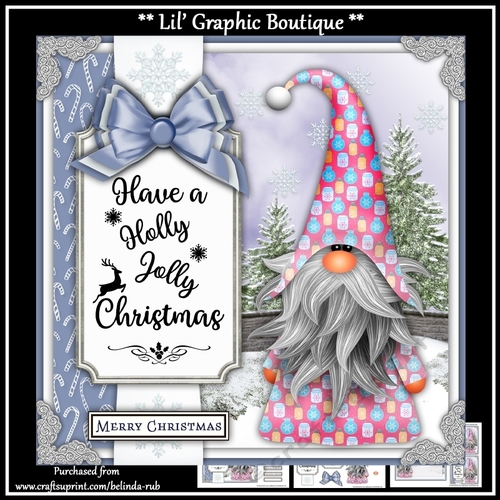 Christmas Gnome1 Mini Card Kit
