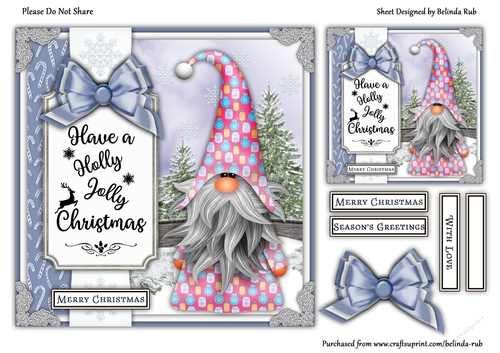 Christmas Gnome1 Quick Card