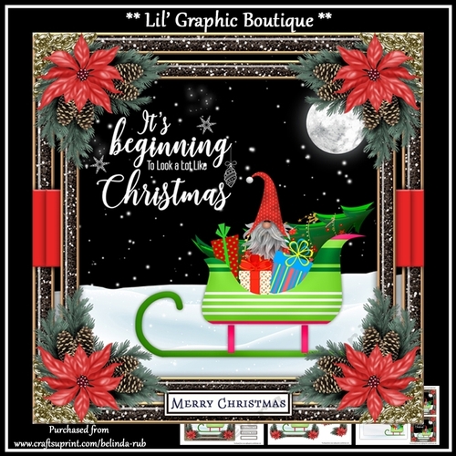 Christmas Gnome4 Mini Card Kit