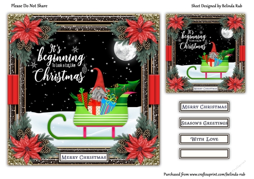 Christmas Gnome4 Quick Card