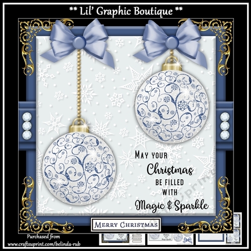 Flourish Bauble1 Mini Card Kit