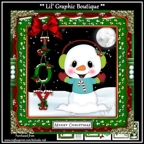 Christmas Snowmies1 Mini Card Kit