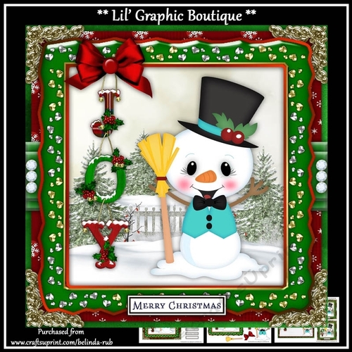 Christmas Snowmies2 Mini Card Kit